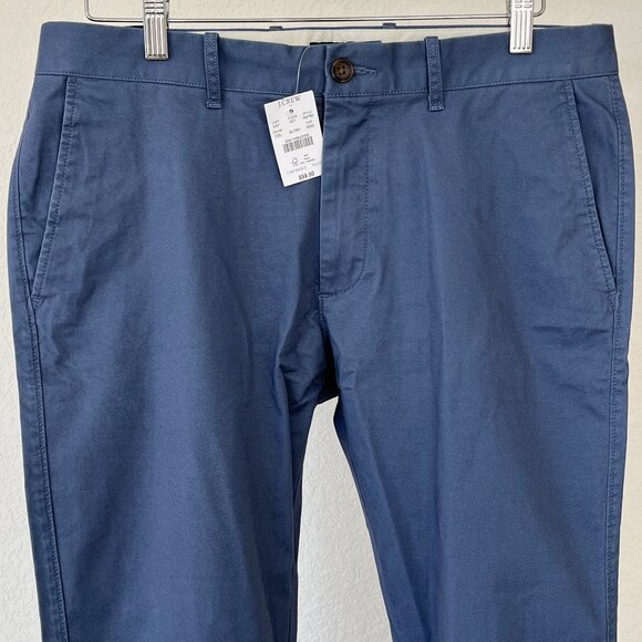 J. Crew 250 Skinny-Fit Pant In Stretch Chino 33x32 Blue NWT - Picture 1 of 10